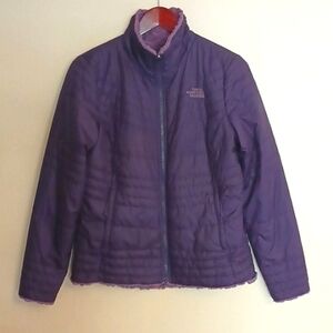 The North Face Mossbud Insulated Reversible Puffer Jacket Size M Packable Plum